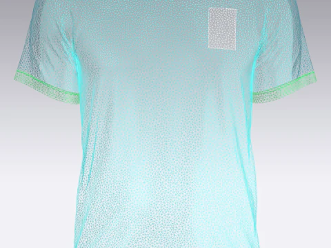 Men Soccer Blue and Mint Jersey Player-10 3D Model