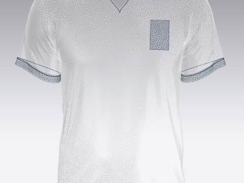 Men Soccer Blue and White Jersey Player-10 3D 模型