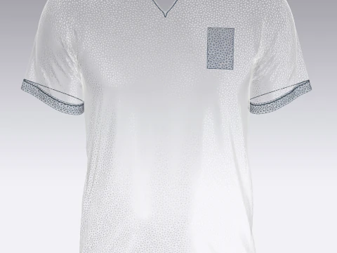 Men Soccer Blue and White Jersey Player-10 3D Model