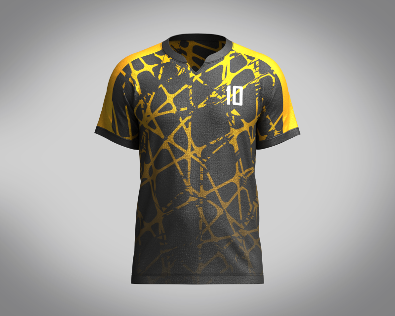 Men Soccer Brown and Black Jersey Player-10 Modèle 3D .c4d .max .obj .3ds .fbx .stl .blend 