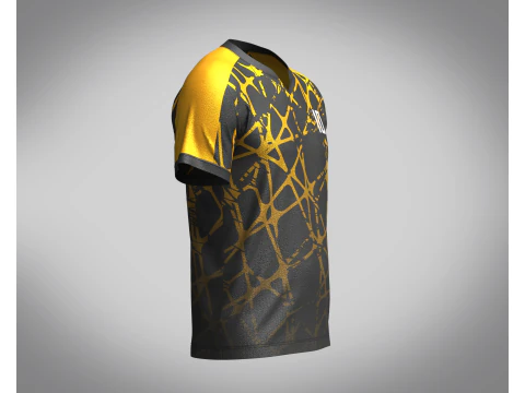 Men Soccer Brown and Black Jersey Player-10 3D Model