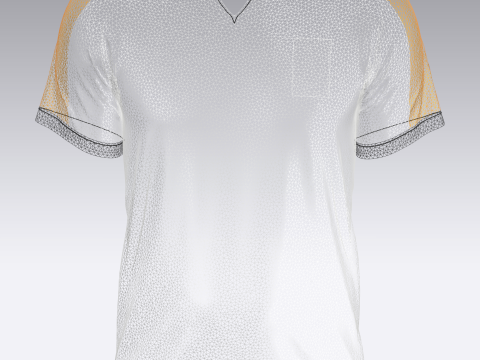 Men Soccer Brown and Black Jersey Player-10 Modèle 3D