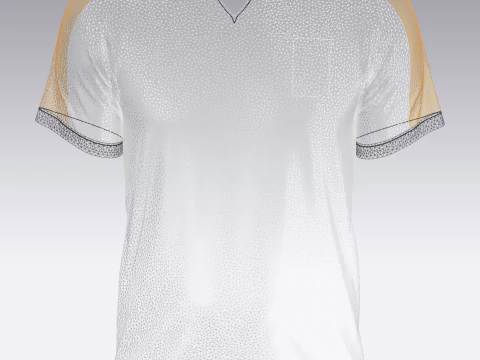 Men Soccer Brown and Black Jersey Player-10 3D Model