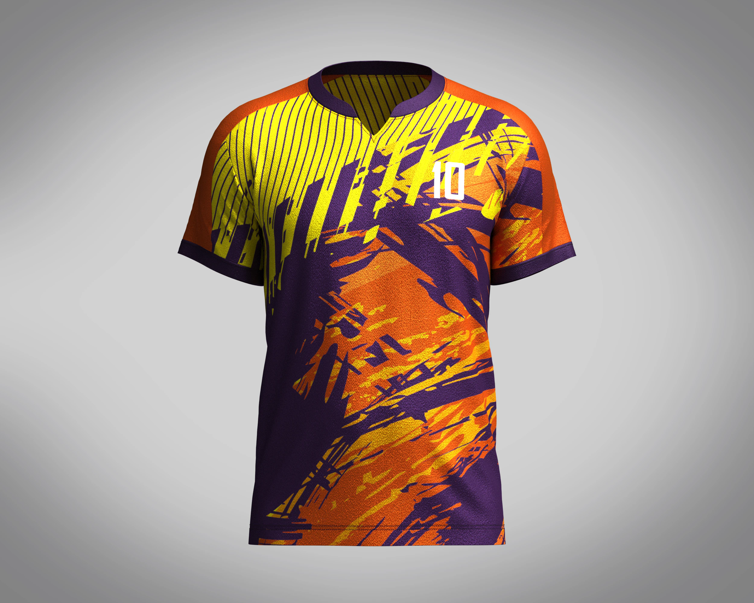 Men Soccer Brown and Yellow Jersey Player-10 3D Model .c4d .max .obj .3ds .fbx .stl .blend 
