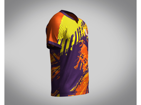 Men Soccer Brown and Yellow Jersey Player-10 3D Model