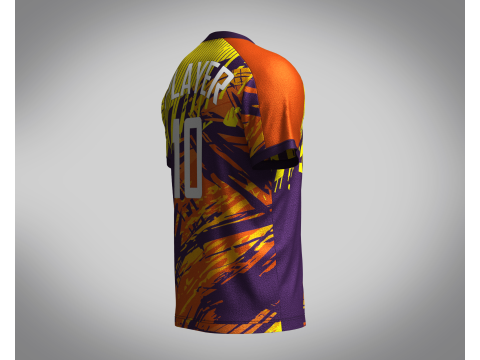 Men Soccer Brown and Yellow Jersey Player-10 3D Model