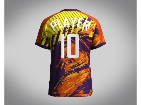 Men Soccer Brown and Yellow Jersey Player-10 3D Model