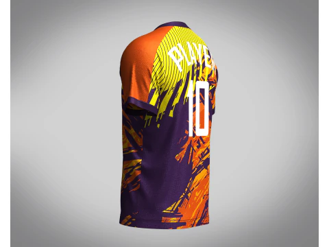 Men Soccer Brown and Yellow Jersey Player-10 3D Model
