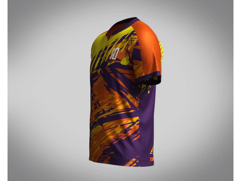 Men Soccer Brown and Yellow Jersey Player-10 3D Model