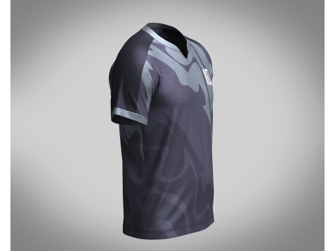 Men Soccer Gray and Black color Blue Jersey Player-10 3D Model
