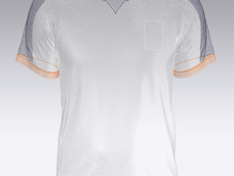 Men Soccer Orange and blue color Blue Jersey Player-10 Model 3D