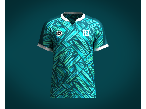 Men Soccer Printed Jersey Player-10 Modello 3D