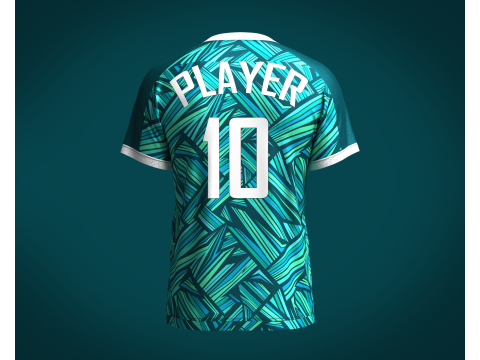 Men Soccer Printed Jersey Player-10 Modelo 3D