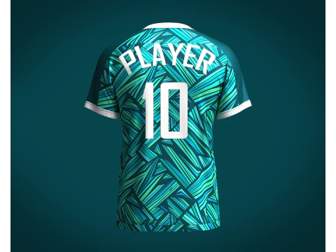 Men Soccer Printed Jersey Player-10 3D Model