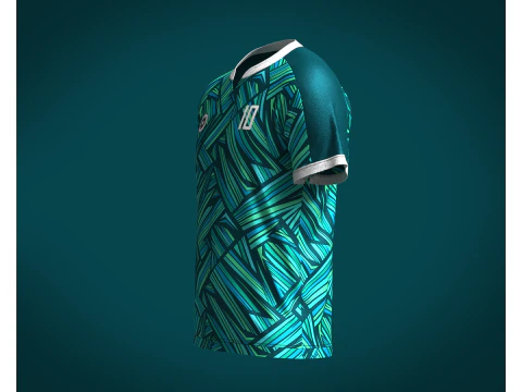 Men Soccer Printed Jersey Player-10 3D Model