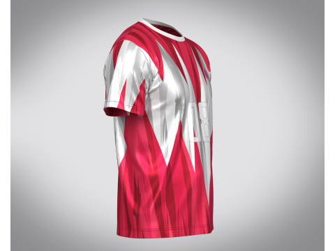 Soccer Red Sports Jersey Player-08 3D Модель