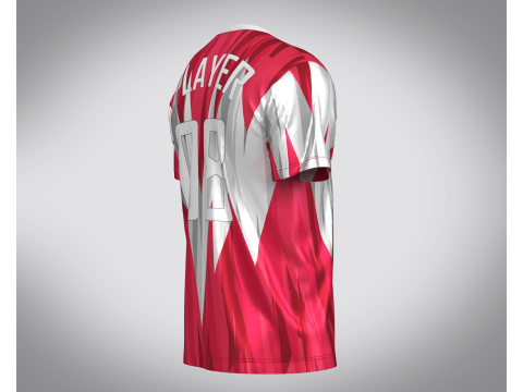 Soccer Red Sports Jersey Player-08 3D Модель