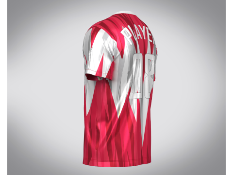 Soccer Red Sports Jersey Player-08 3D Модель