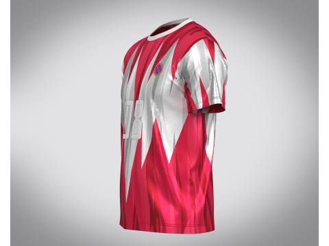 Soccer Red Sports Jersey Player-08 3D Модель