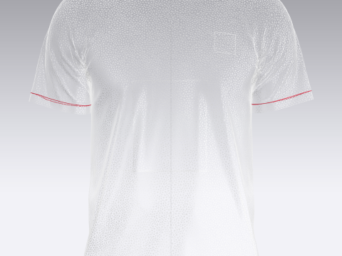 Soccer Red Sports Jersey Player-08 3D Модель