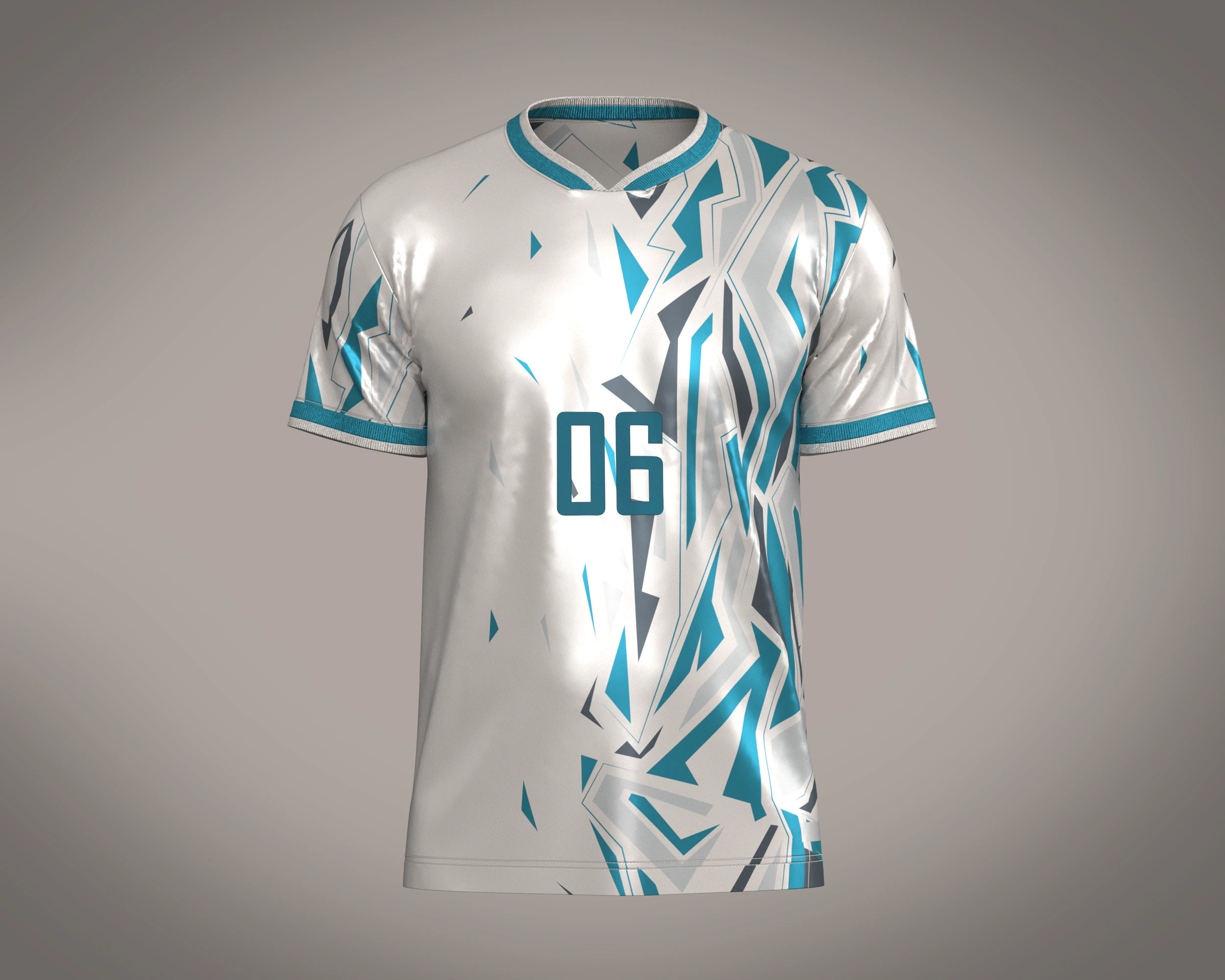 Soccer Advanced jersey Player-06 3D Model .c4d .max .obj .3ds .fbx .stl .blend