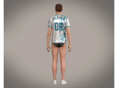 Soccer Advanced jersey Player-06 3D Model