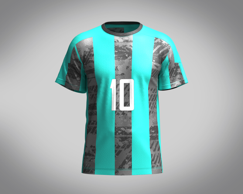 Soccer Ash with Blue color Jersey Player-10 3D 모델 .c4d .max .obj .3ds .fbx .stl .blend 