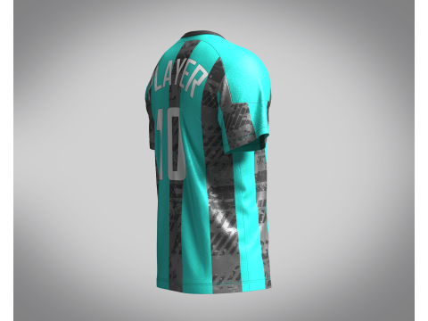 Soccer Ash with Blue color Jersey Player-10 3D 모델