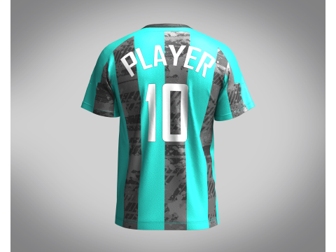 Soccer Ash with Blue color Jersey Player-10 3D 모델