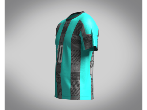 Soccer Ash with Blue color Jersey Player-10 3D 모델
