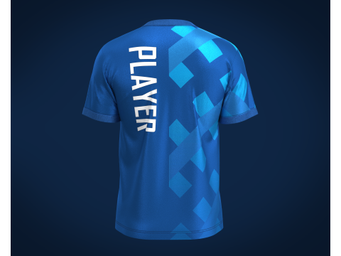 Soccer Blue jersey Player 07 3D 모델