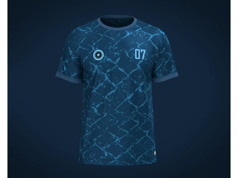 Soccer Dark Blue jersey Player 07 3D Model