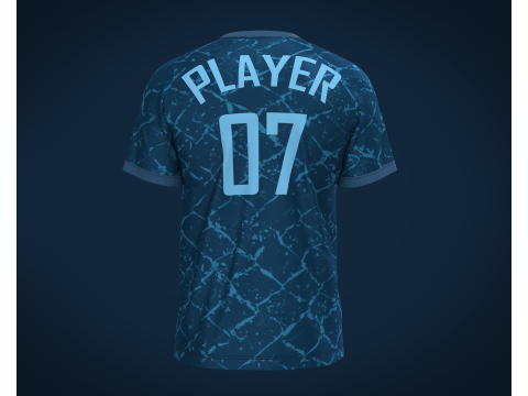 Soccer Dark Blue jersey Player 07 Model 3D