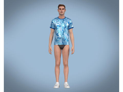 Soccer Camo Football Jersey Player 11 Modello 3D