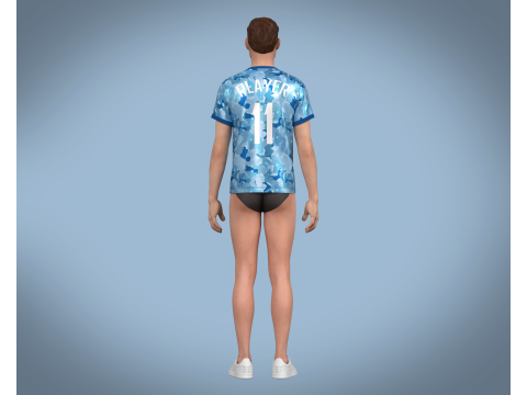 Soccer Camo Football Jersey Player 11 Modello 3D