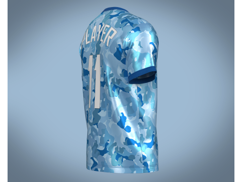 Soccer Camo Football Jersey Player 11 Modello 3D