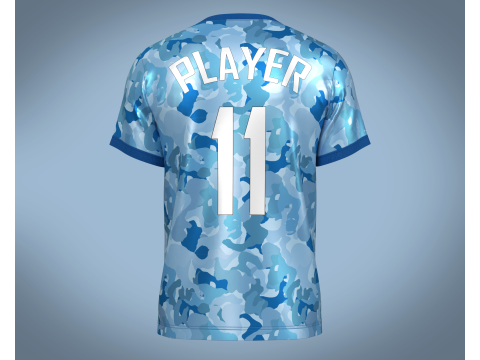 Soccer Camo Football Jersey Player 11 Modello 3D