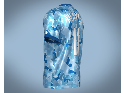 Soccer Camo Football Jersey Player 11 Modello 3D