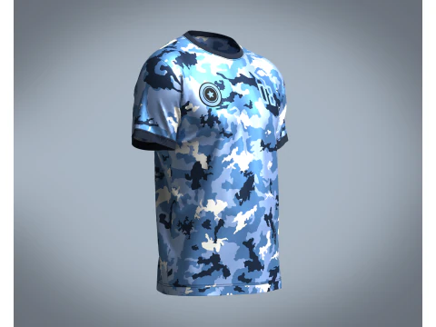 Soccer Camo Jersey Player 08 3D Model