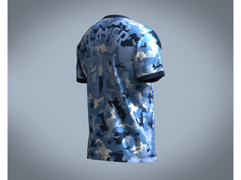 Soccer Camo Jersey Player 08 Modèle 3D