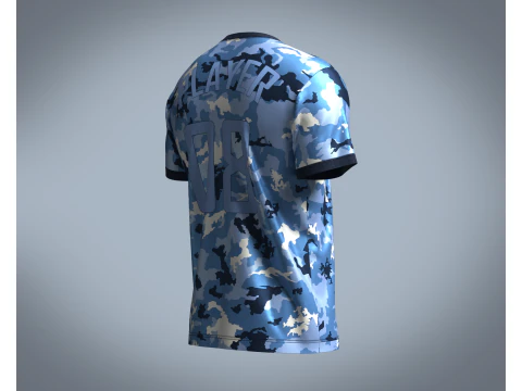 Soccer Camo Jersey Player 08 3D Model