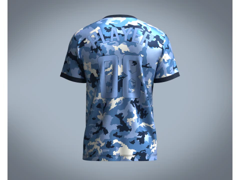 Soccer Camo Jersey Player 08 3D Model