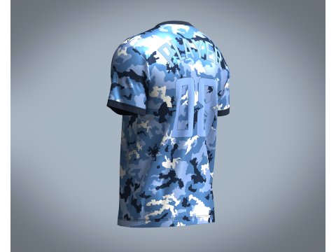 Soccer Camo Jersey Player 08 Modèle 3D