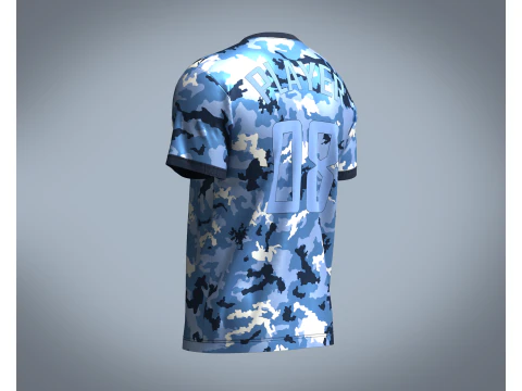 Soccer Camo Jersey Player 08 3D Model
