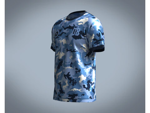 Soccer Camo Jersey Player 08 3D Model