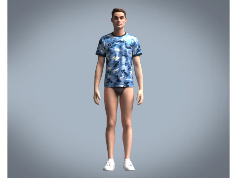 Soccer Camo Jersey Player 08 3D Model