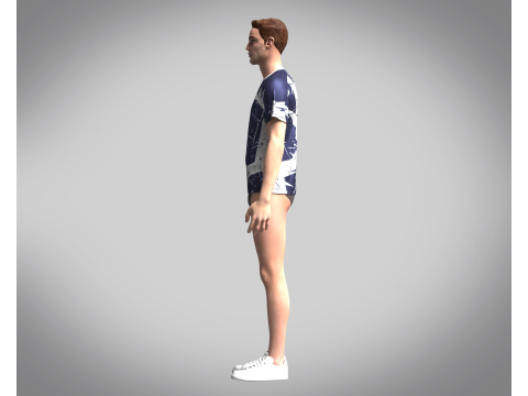 Soccer Dark Blue and Ash color Jersey Player-10 Model 3D