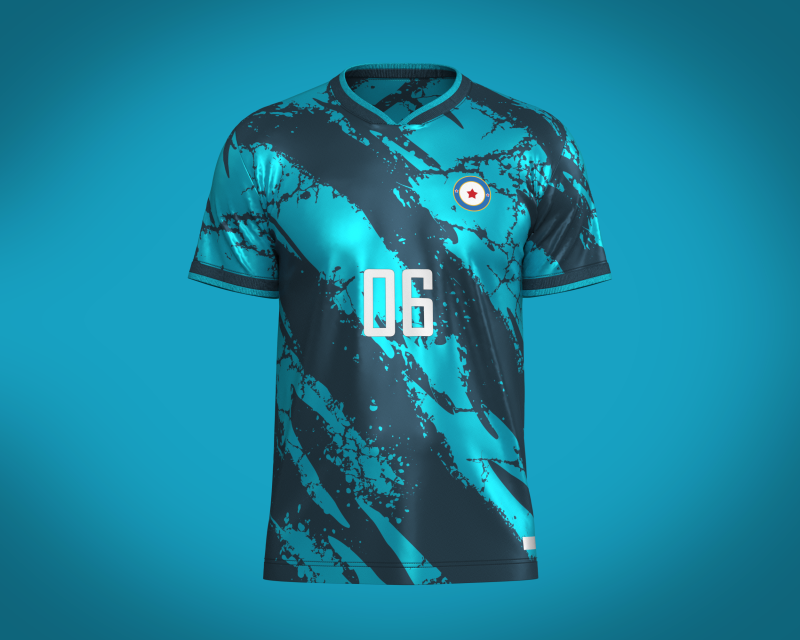Soccer Dark Blue jersey Player-06 3D 模型 .c4d .max .obj .3ds .fbx .stl .blend 