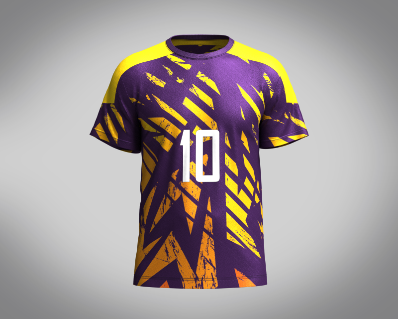 Soccer Dark Purple with multi color Jersey Player-10 3D Model .c4d .max .obj .3ds .fbx .stl .blend 