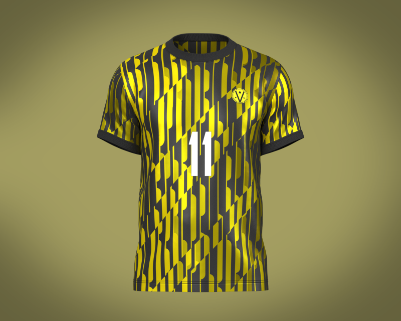 Soccer Football Ash and Yellow Jersey Player-11 Modèle 3D .c4d .max .obj .3ds .fbx .stl .blend 